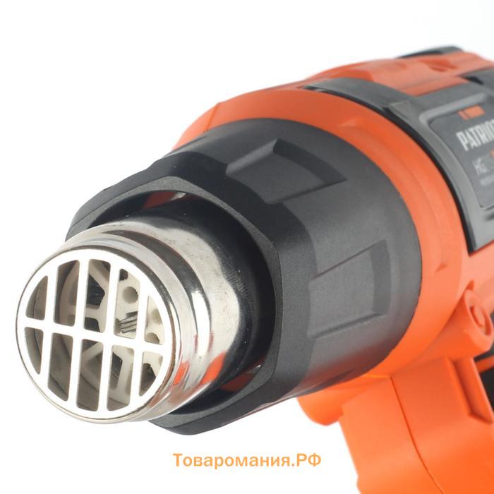 Фен технический PATRIOT HG215, 2000 Вт, 500/300/500 л/мин, 60/80-350/80-600 C°, 5 насадок