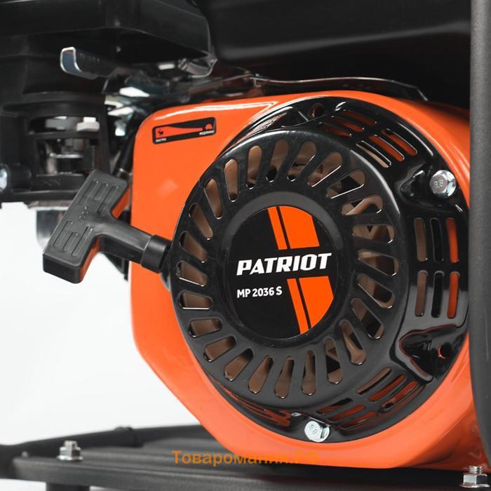 Мотопомпа PATRIOT MP2036S, 4Т, бенз., 4050 Вт, 5.5 л.с, 600 л/мин, вход 50 мм