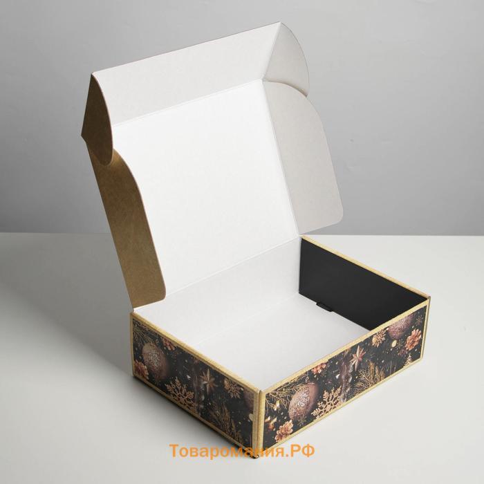 Коробка складная Present, 30,7 х 22 х 9,5 см, Новый год
