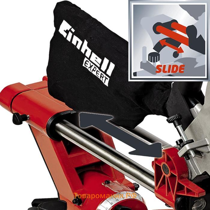 Пила торцовочная Einhell TE-SM 2534 Dual, 1800 Вт, 5100 об/мин, диск 250х30 мм, протяжка