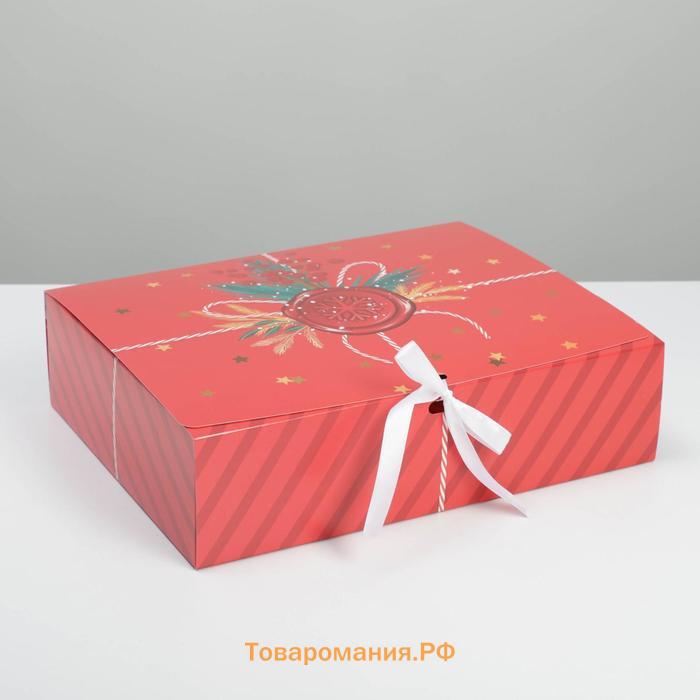 Коробка складная двухсторонняя «Почта новогодняя», 31 х 24,5 х 9 см, Новый год