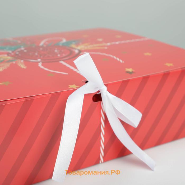 Коробка складная двухсторонняя «Почта новогодняя», 31 х 24,5 х 9 см, Новый год