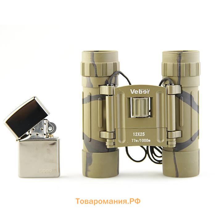 Бинокль Veber Sport БН, 12 × 25, цвет камуфлированный