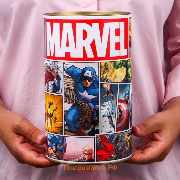 Копилка металлическая, 20,5 см х 12 см х 12 см, XXL "MARVEL", Мстители