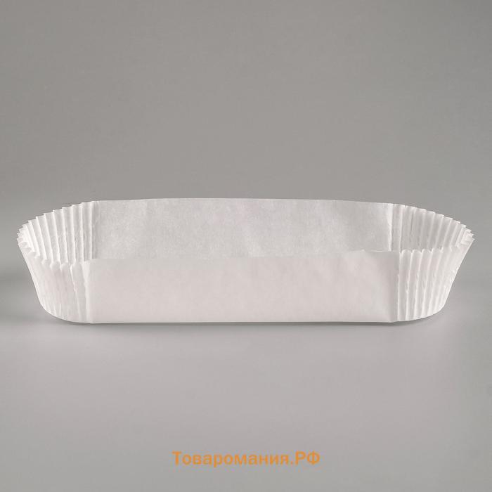 Форма для выпечки белая, форма овал, 3,4 х 13,6 х 2,7 см, набор 1000 шт.