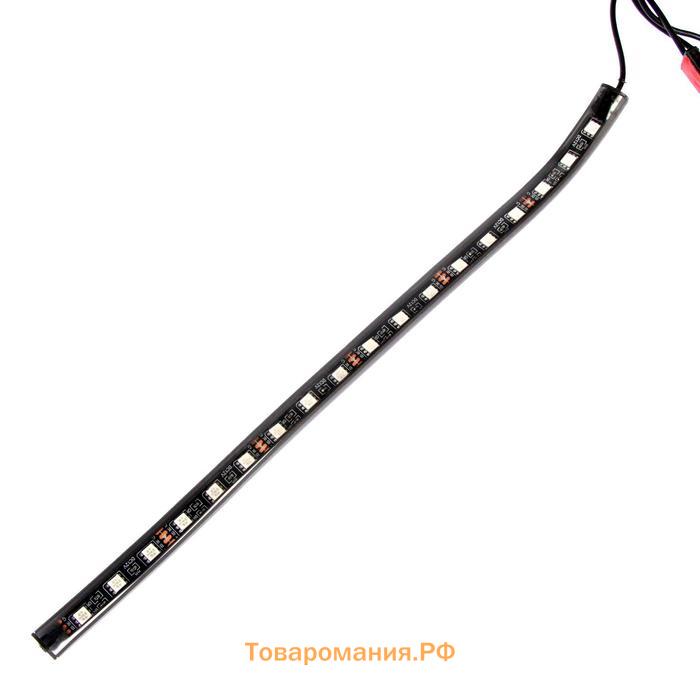 Подсветка салона 18 LED-5050, 32 см, пульт, светомузыка, мультисвет RGB, 4 шт