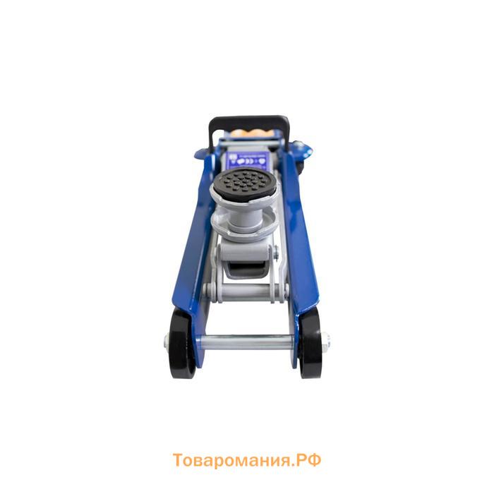 Домкрат подкатной KRAFT KT 820010, низкопрофильный, с резиновой опорой, h=80-360 мм, 2 т