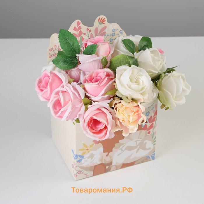 Коробки для мини букетов «FLOWER», 12 × 20 × 10 см