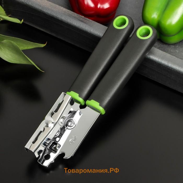 Нож консервный Lime, 20×5 см, цвет чёрно-зелёный