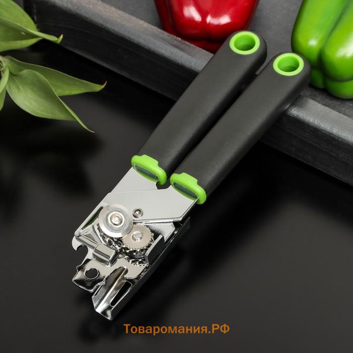 Нож консервный Lime, 20×5 см, цвет чёрно-зелёный