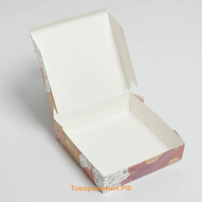 Кондитерская упаковка, коробка «Wonderful», 14 х 14 х 3,5 см