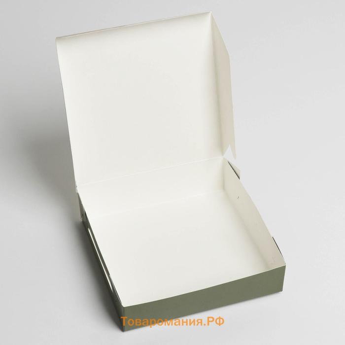 Кондитерская упаковка, коробка «With love», 14 х 14 х 3.5 см