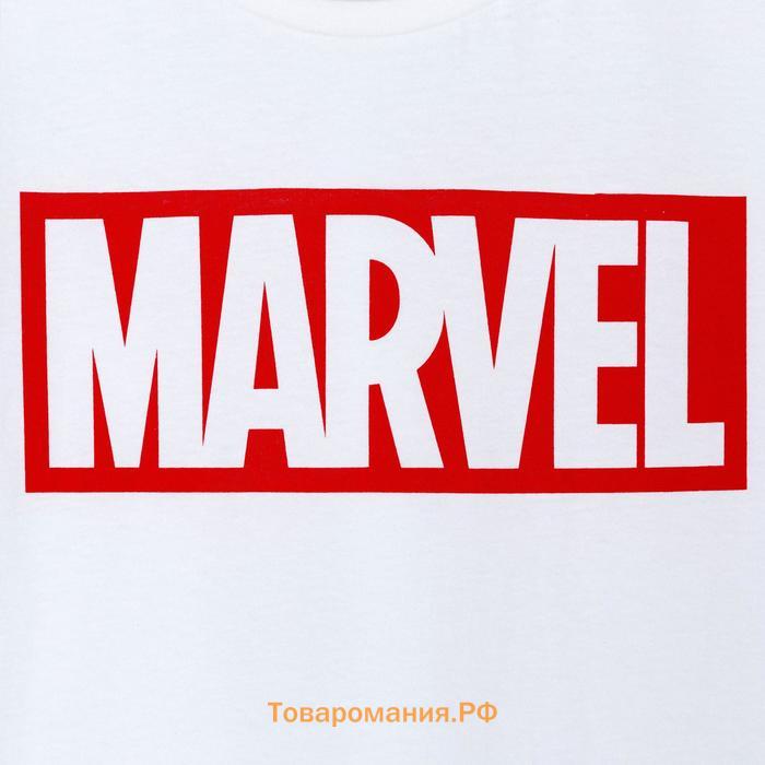 Футболка MARVEL, рост 122-128, белый