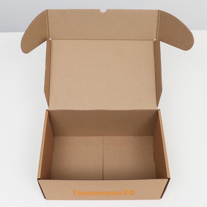 Коробка самосборная "Почтовая", бурая, 40 х 27 х 18 см