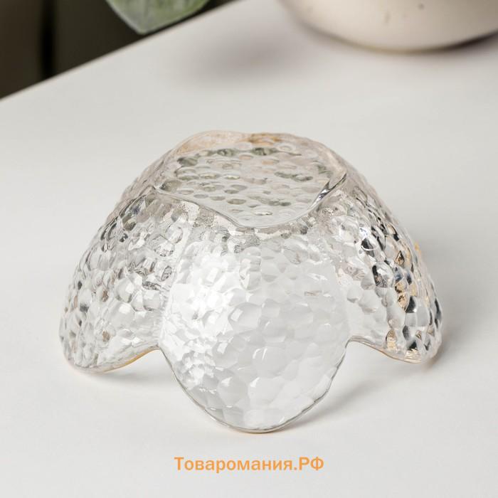 Миска фигурная «Цветок», 60 мл, 9×4 см, стекло