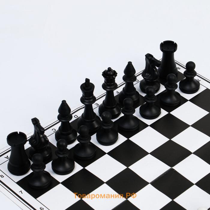 Настольные игры 2 в 1: шахматы шашки, фигуры пластик, поле картон 30 х 30 см