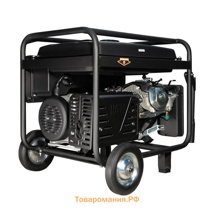 Бензиновый генератор FoxWeld Expert G7500 EW, 6.5 кВт, 15 л.с, 3х220 В, 12 В, электропуск