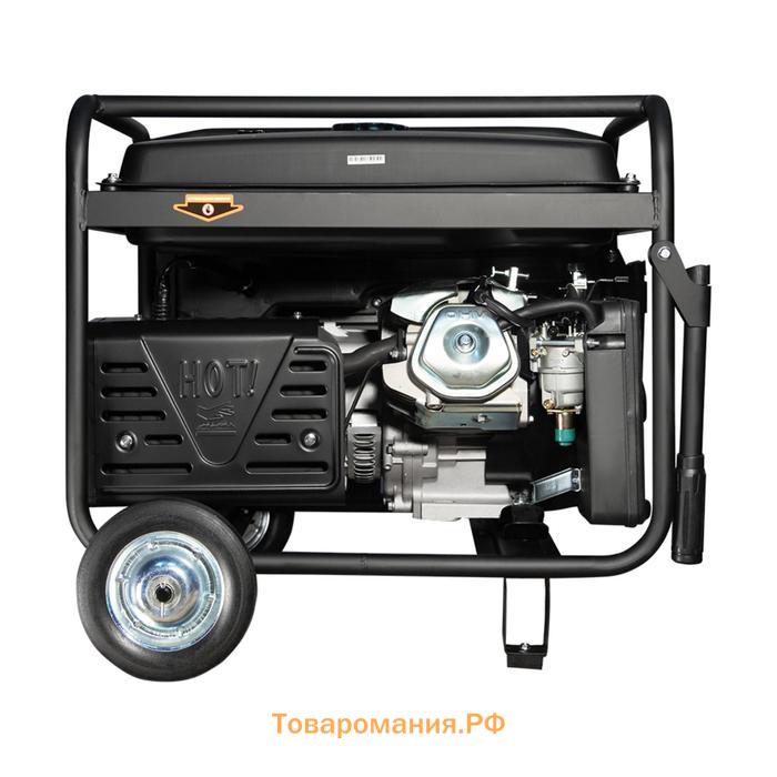 Бензиновый генератор FoxWeld Expert G7500 EW, 6.5 кВт, 15 л.с, 3х220 В, 12 В, электропуск