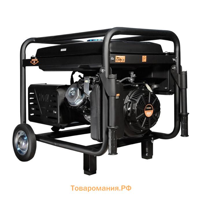 Бензиновый генератор FoxWeld Expert G8500 EW, 7.5 кВт, 3х220 В/16 А, 12 В, электропуск