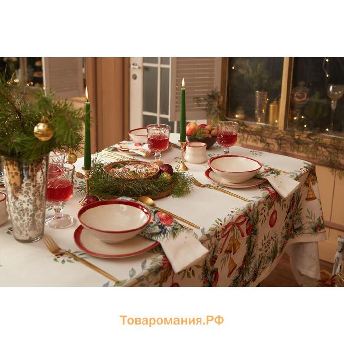 Скатерть  "Сhristmas bells" скатерть 150х220 +/-3см с ГМВО, 100%хл, саржа 190гр/м2