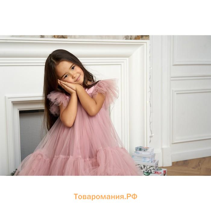 Платье детское с пышной юбкой KAFTAN, рост 134-140, розовый