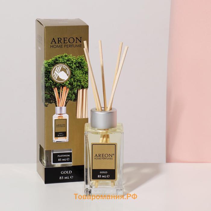 Диффузор ароматический для дома Areon Sticks LUX Gold, 85 мл, белая лилия и мускус