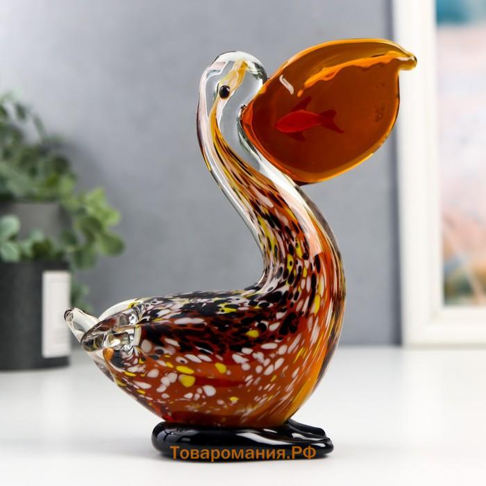 Сувенир стекло "Пеликан" под муранское стекло МИКС 8х16х17 см