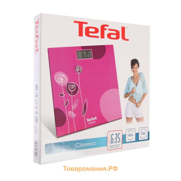 Весы напольные Tefal Classic PP1531V0, электронные, до 160 кг, розовые