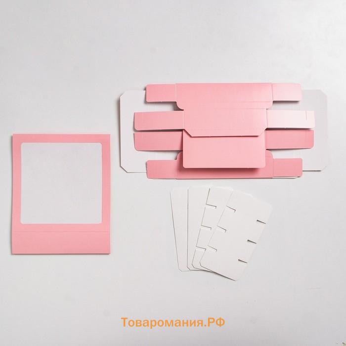 Коробка для конфет, кондитерская упаковка, 9 ячеек, «Розовая» 14.5 х 14.5 х 3.5 см