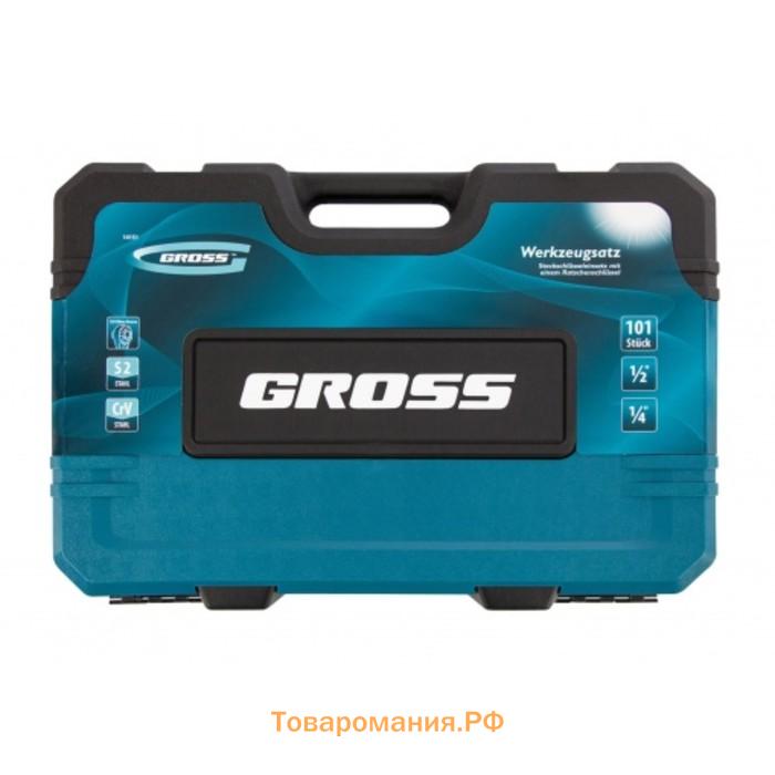 Набор инструментов Gross 14151, 101 пред, 120 зубьев, CrV, 1/4", 1/2"