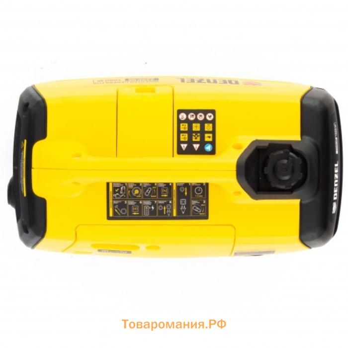 Генератор инверторный Denzel GT-2200iS, 230 В, 2.2 кВт, 2х220 В/1х12 В, 4 л., 1х12 В