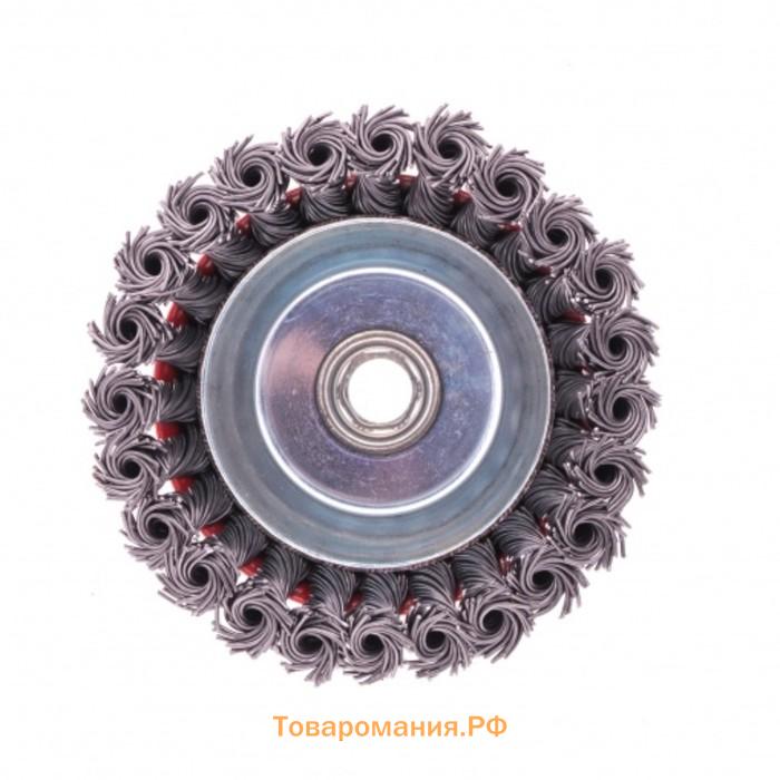 Щетка для УШМ Matrix, d=100 мм, М14, чашка, крученая проволока 0.8 мм