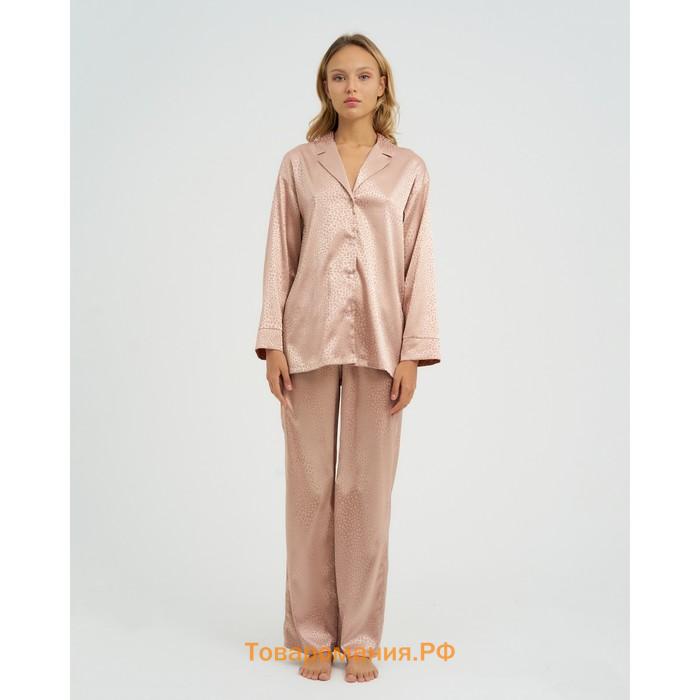 Пижама женская (рубашка, брюки) KAFTAN "Леопард", золотой, р.48-50