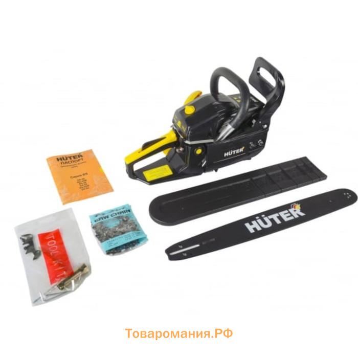 Бензопила Huter BS-2300М, 3.1 л.с, 2.3 кВт, шаг цепи 0.375", 57 звеньев, 45 см³