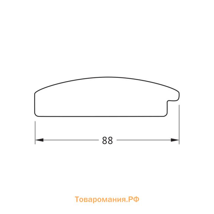 Зеркало с фацетом в багетной раме, медная кольчуга 88 мм, 47x57 см