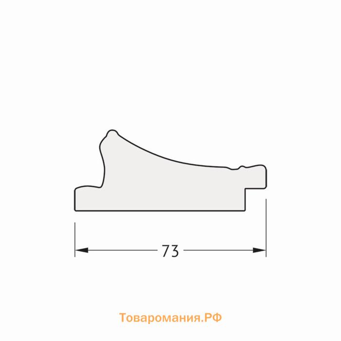 Зеркало с гравировкой в багетной раме, медный эльдорадо 73 мм, 54x71 см