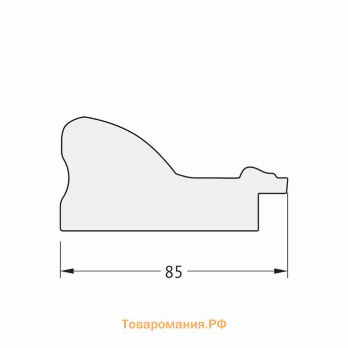 Зеркало с гравировкой в багетной раме, виньетка бронзовая 85 мм, 55x72 см