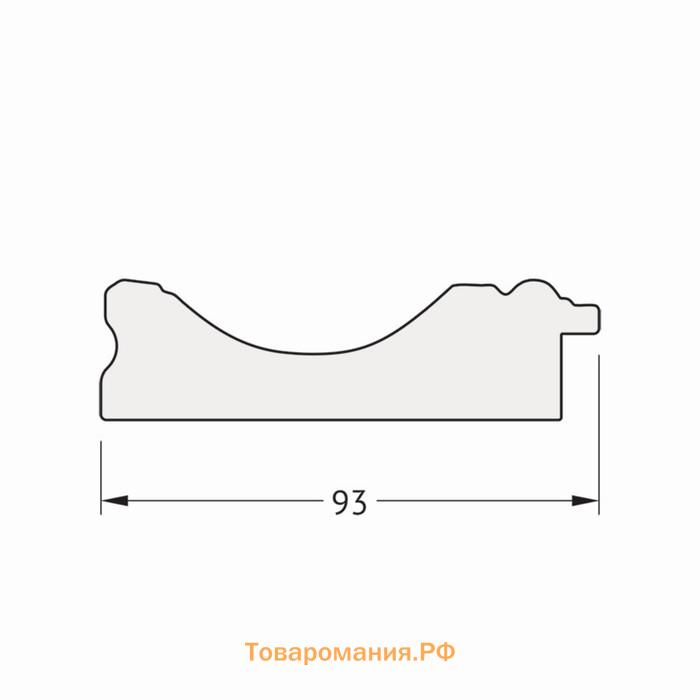 Зеркало с гравировкой в багетной раме, серебряный акведук 93 мм, 57x75 см