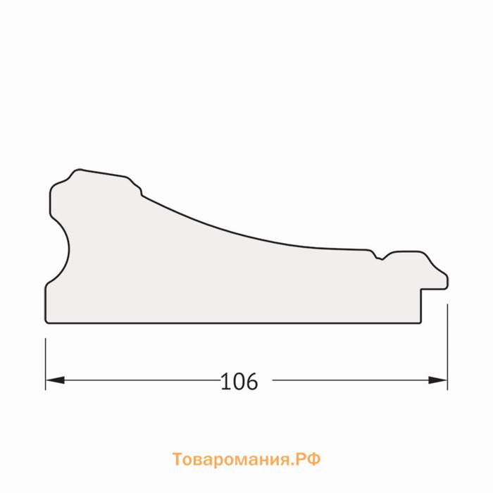 Зеркало с гравировкой в багетной раме, барокко золото 106 мм, 60x77 см