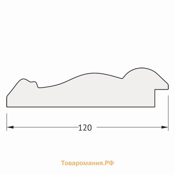 Зеркало с гравировкой в багетной раме, состаренное дерево с орнаментом 120 мм, 62x80 см