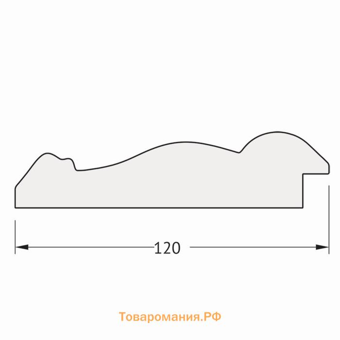 Зеркало с гравировкой в багетной раме, состаренная бронза с орнаментом 120 мм, 62x132 см