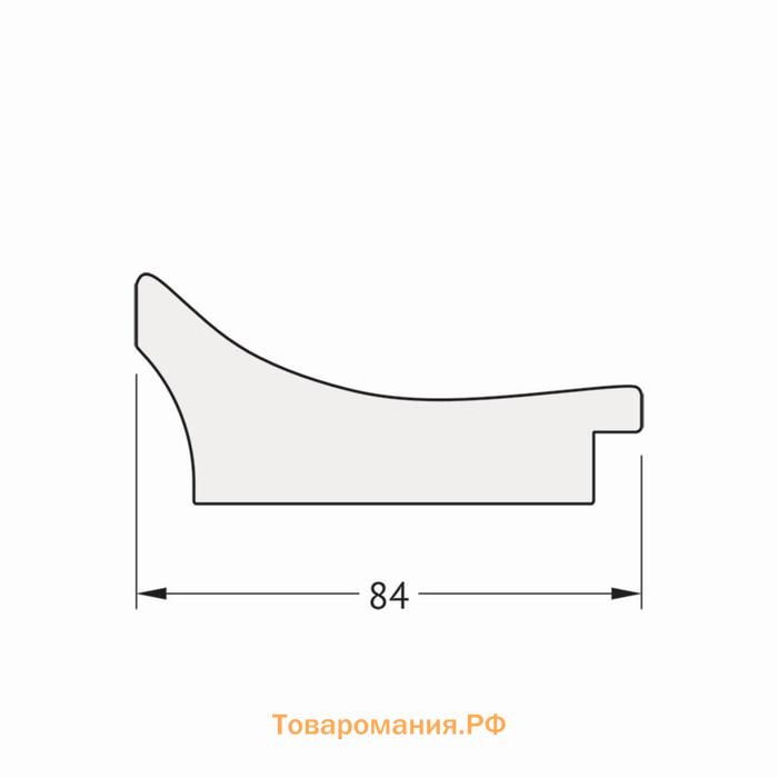 Зеркало с гравировкой в багетной раме, фреска 84 мм, 76x130 см