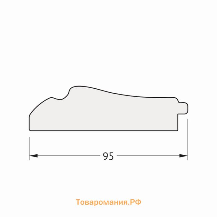 Зеркало с гравировкой в багетной раме, травленое серебро 95 мм, 88x88 см