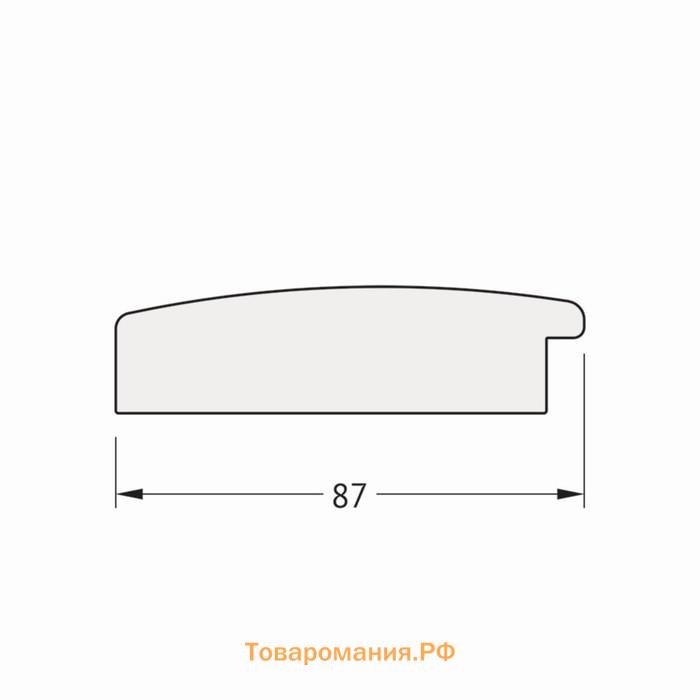 Зеркало с гравировкой в багетной раме, травленое золото 87 мм, 56x126 см