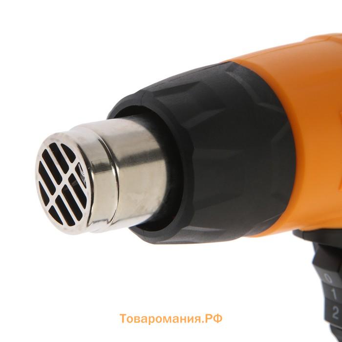 Фен технический DEKO HG2200W, 2200 Вт, 300/500 л/мин, 350/600 °С, 3 насадки