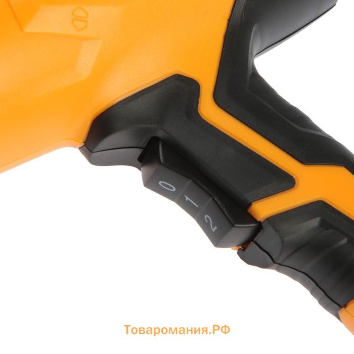 Фен технический DEKO HG2200W, 2200 Вт, 300/500 л/мин, 350/600 °С, 3 насадки