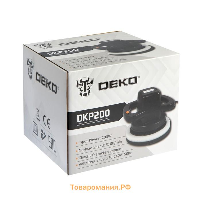 Полировальная машина DEKO DKP200, 200 Вт, 3100 об/мин, d=240 мм