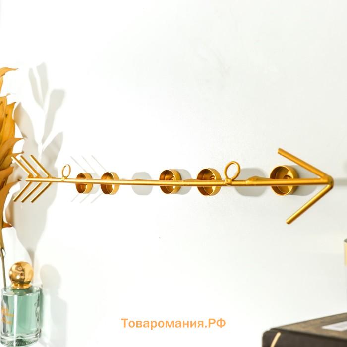 Крючки декоративные металл "Стрела" золото 5,5х40 см