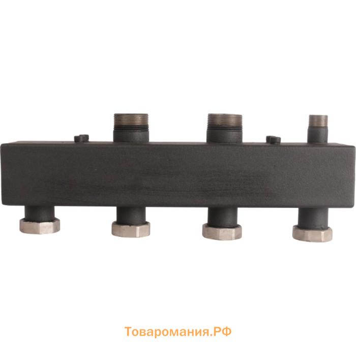 Коллектор распределительный ROMMER RDG-0017-004002, 1 1/2", 2 контура, стальной