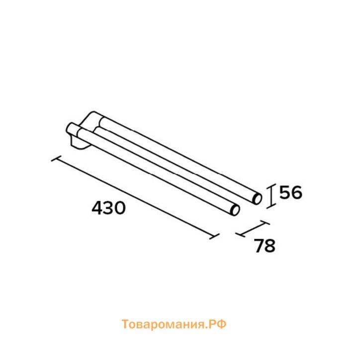 Держатель для полотенца двойной CUT701